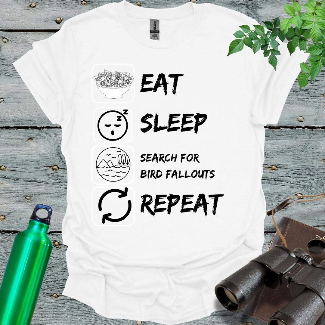 Eat, Sleep and Bird T-Shirt - Swooply Shop