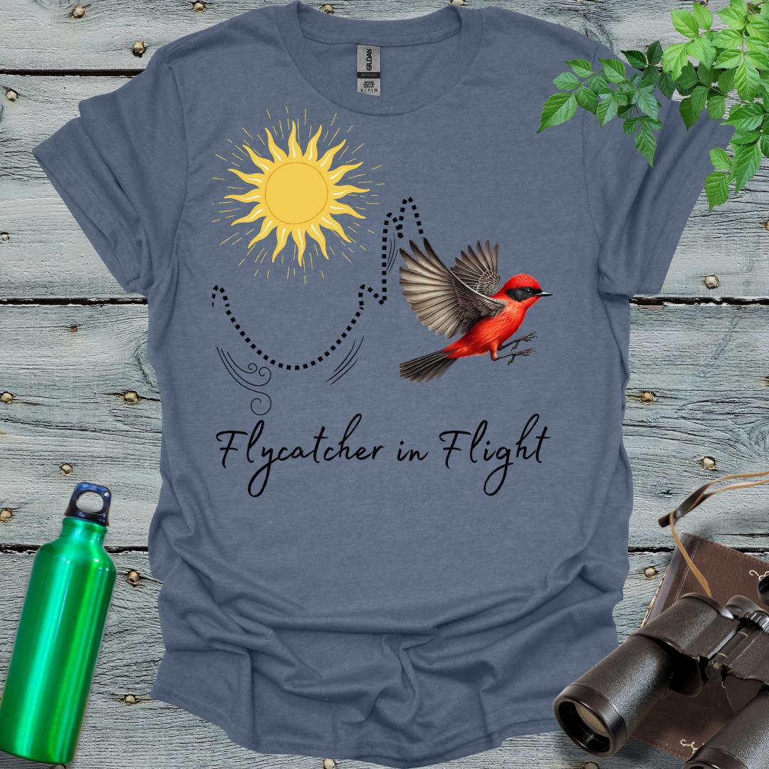 Flycatcher in Flight T-Shirt - Swooply Shop