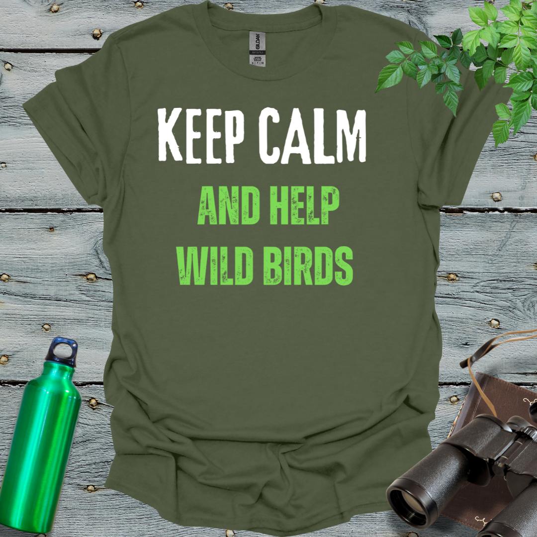 Keep Calm and Bird On T-Shirt - Swooply Shop