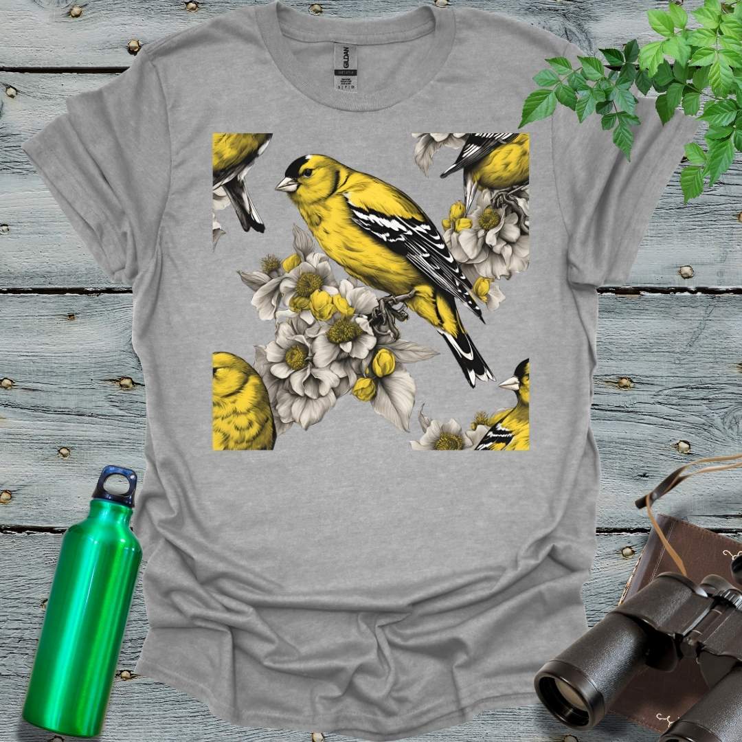 Vintage Garden Goldfinch T-Shirt - Swooply Shop