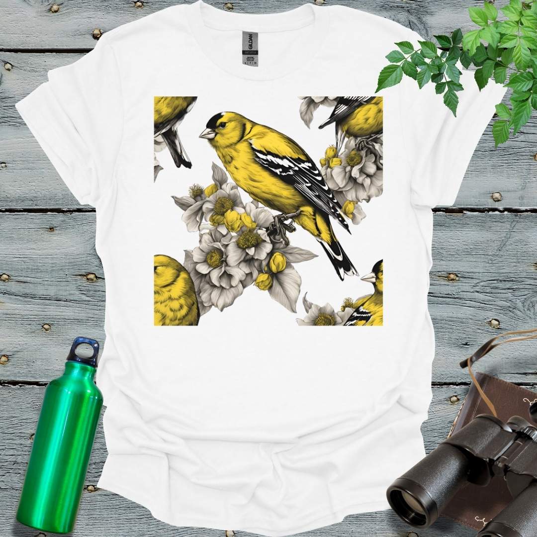 Vintage Garden Goldfinch T-Shirt - Swooply Shop